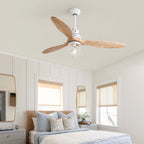 WWM 52” Bedroom Ceiling Fans with Lights Remote Control